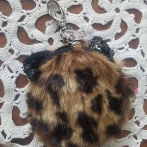 Lepord print Coin purse key chain